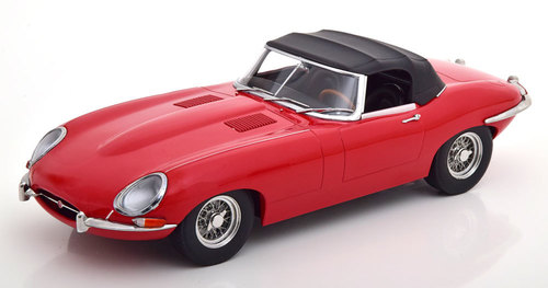 KK Scale 1:18 1961 Jaguar E-Type Cabriolet in Red - Limited edition of 500