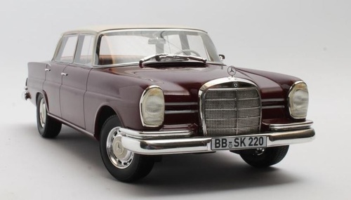 Cult Scale 1:18 1959-1967 Mercedes-Benz 220SE (W111) in Dark Red  and White