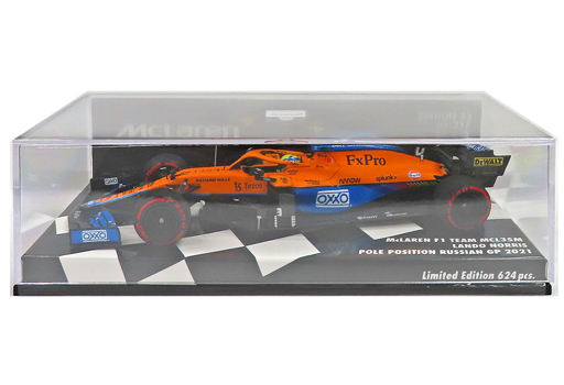 MINICHAMPS1:43  McLaren MCL35M #4 Lando Norris Pole position Russia GP Formula 1 2021