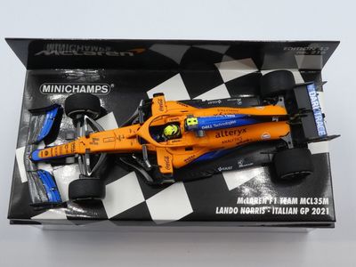 Minichamps 1:43 McLaren F1 Team MCL35M #4 Lando Norris 2nd place Italian GP 2021