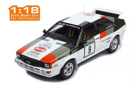 IXO 1:18 Audi Quattro #8 Michele Mouton/Fabrizia Pons - 1000 Lakes Rally 1982