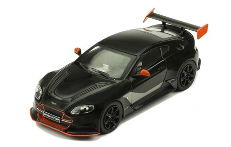 IXO 1:43 2015 Aston Martin Vantage GT12 in Black and Orange