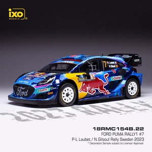 IXO 1:18 Ford Puma Rally1 No.7 P-L.Loubet/N.Gilsoul 6th Sweden 2023