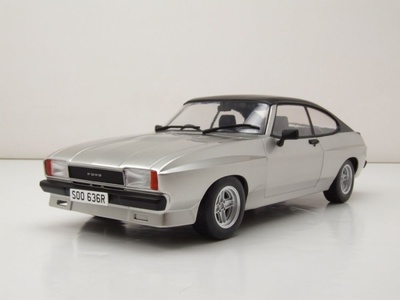 MCG 1:18 1975 Ford Capri MkII X-Pack - Right Hand Drive - in Silver and Black
